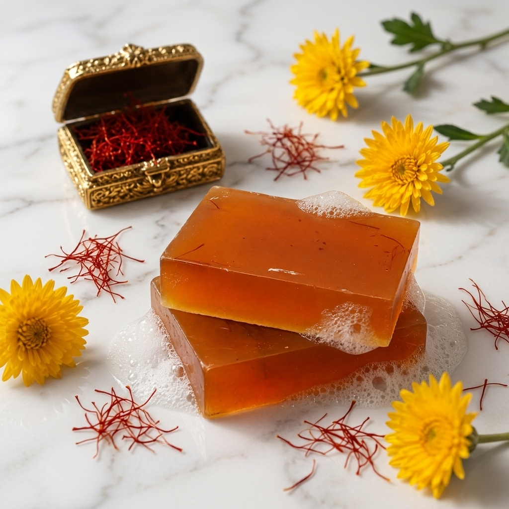 Dazzling Saffron Glow Soap - Natural Handmade Skin Brightener