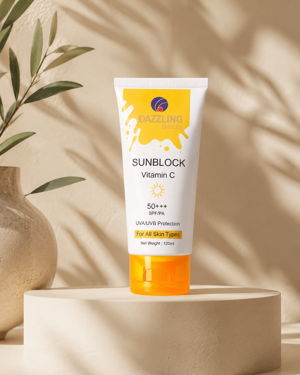 Dazzling Beauty Vitamin C Sunblock SPF 50+++ UVA/UVB Protection