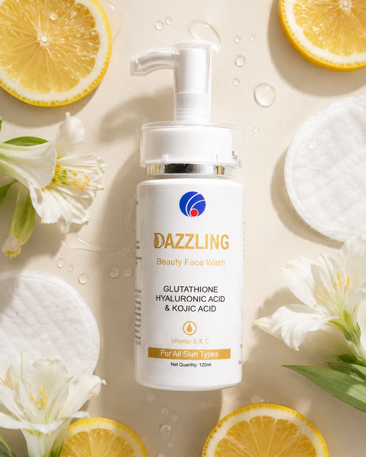 Dazzling Premium Glutathione, Hyaluronic & Kojic Acid Face Wash - 120ml
