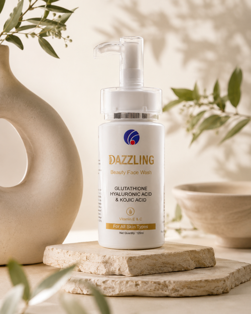 Dazzling Premium Glutathione, Hyaluronic & Kojic Acid Face Wash - 120ml