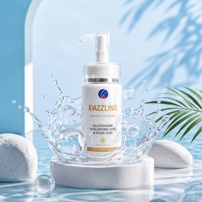 Dazzling Premium Glutathione, Hyaluronic & Kojic Acid Face Wash - 120ml