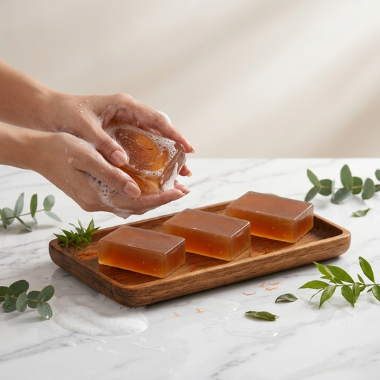 Dazzling Saffron Glow Soap - Natural Handmade Skin Brightener