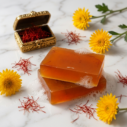 Dazzling Saffron Glow Soap - Natural Handmade Skin Brightener