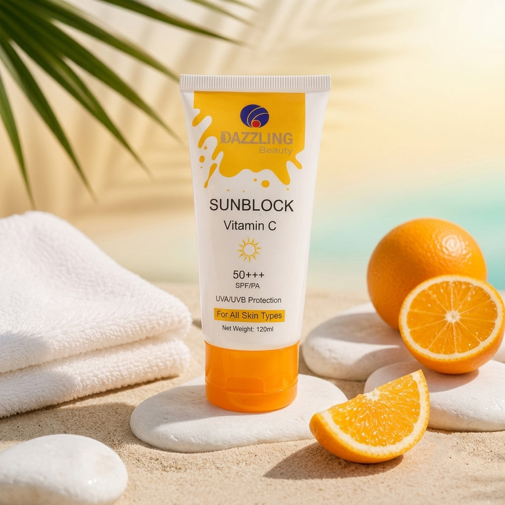 Dazzling Beauty Vitamin C Sunblock SPF 50+++ UVA/UVB Protection Invisible